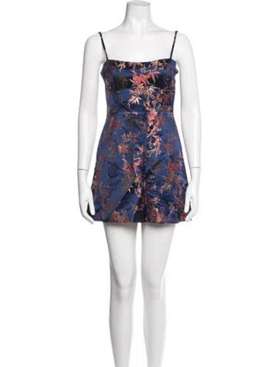 Pre-owned Réalisation Par Silk Mini Dress In Blue