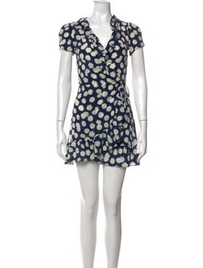 Pre-owned Réalisation Par Silk Mini Dress In Blue