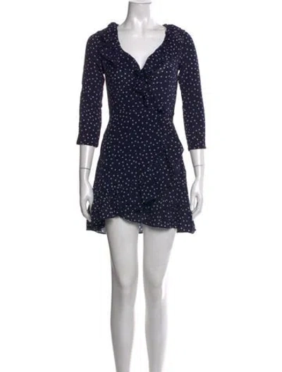 Pre-owned Réalisation Par Silk Mini Dress In Blue