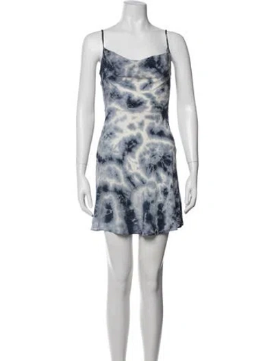Pre-owned Réalisation Par Silk Mini Dress In Blue