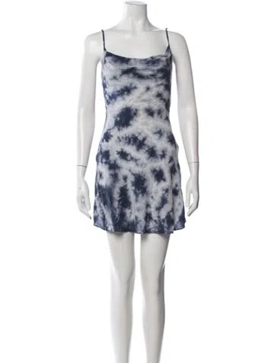 Pre-owned Réalisation Par Silk Mini Dress In Blue