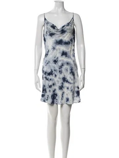Pre-owned Réalisation Par Silk Mini Dress In Blue