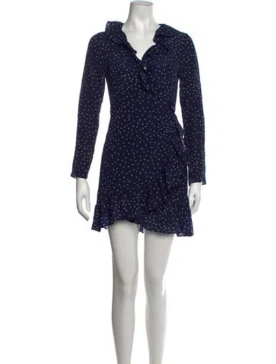 Pre-owned Réalisation Par Silk Mini Dress In Blue