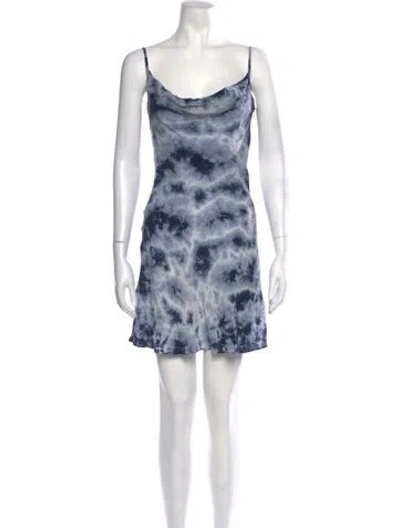 Pre-owned Réalisation Par Silk Mini Dress In Blue
