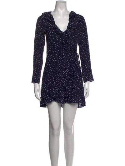 Pre-owned Réalisation Par Silk Mini Dress In Blue