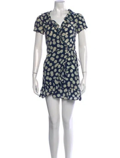 Pre-owned Réalisation Par Silk Mini Dress In Blue