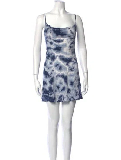 Pre-owned Réalisation Par Silk Mini Dress In Blue