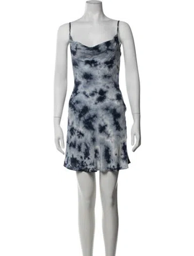 Pre-owned Réalisation Par Silk Mini Dress In Blue