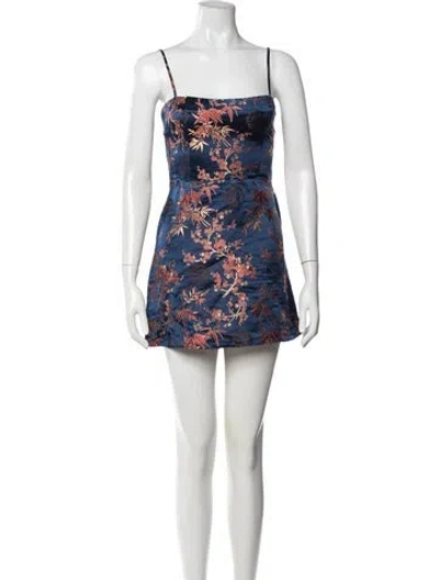 Pre-owned Réalisation Par Silk Mini Dress In Blue