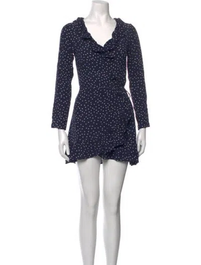 Pre-owned Réalisation Par Silk Mini Dress In Blue