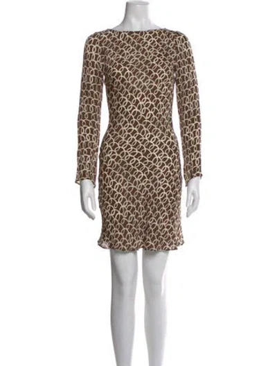Pre-owned Réalisation Par Silk Mini Dress In Brown