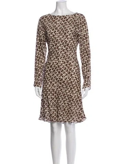 Pre-owned Réalisation Par Silk Mini Dress In Brown