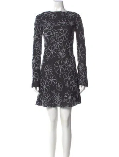 Pre-owned Réalisation Par Silk Mini Dress In Gray