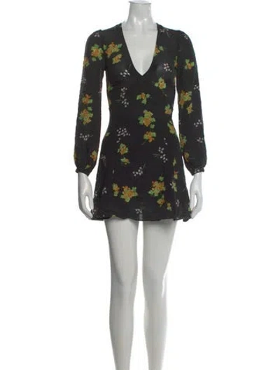 Pre-owned Réalisation Par Silk Mini Dress In Gray