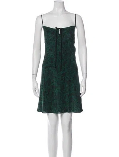 Pre-owned Réalisation Par Silk Mini Dress In Green