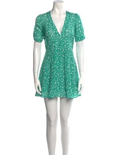 Pre-owned Réalisation Par Silk Mini Dress In Green