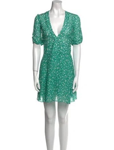 Pre-owned Réalisation Par Silk Mini Dress In Green