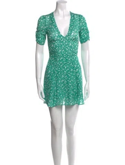 Pre-owned Réalisation Par Silk Mini Dress In Green