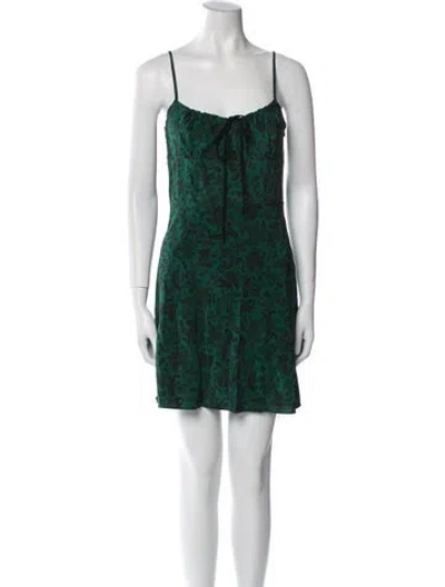 Pre-owned Réalisation Par Silk Mini Dress In Green