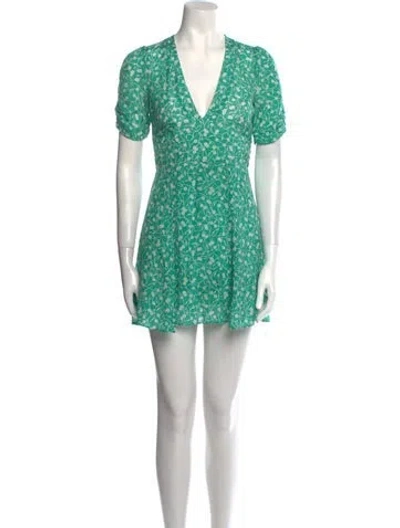 Pre-owned Réalisation Par Silk Mini Dress In Green