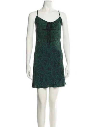 Pre-owned Réalisation Par Silk Mini Dress In Green