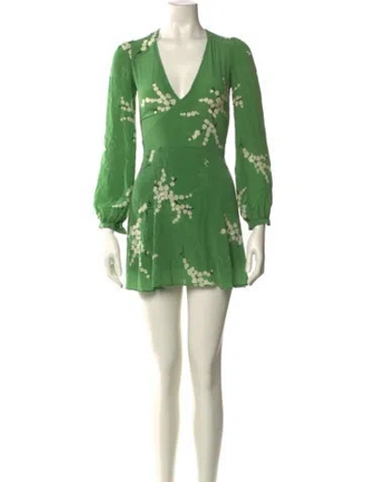 Pre-owned Réalisation Par Silk Mini Dress In Green