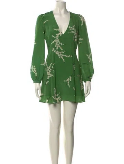 Pre-owned Réalisation Par Silk Mini Dress In Green