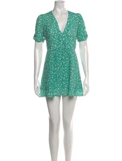 Pre-owned Réalisation Par Silk Mini Dress In Green