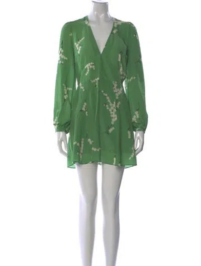 Pre-owned Réalisation Par Silk Mini Dress In Green