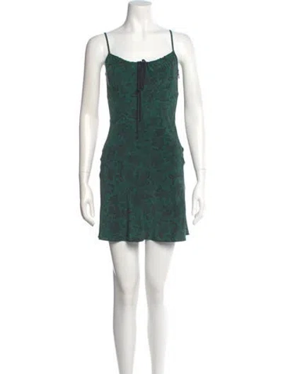 Pre-owned Réalisation Par Silk Mini Dress In Green