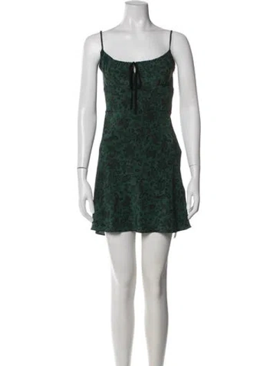 Pre-owned Réalisation Par Silk Mini Dress In Green