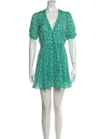 Pre-owned Réalisation Par Silk Mini Dress In Green