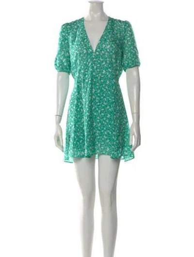 Pre-owned Réalisation Par Silk Mini Dress In Green