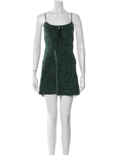 Pre-owned Réalisation Par Silk Mini Dress In Green