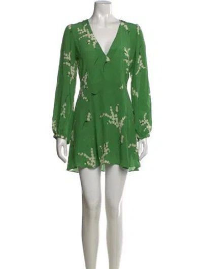 Pre-owned Réalisation Par Silk Mini Dress In Green