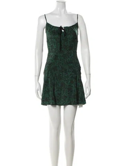 Pre-owned Réalisation Par Silk Mini Dress In Green
