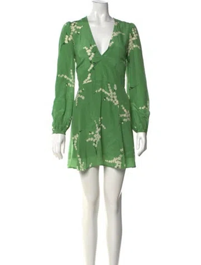 Pre-owned Réalisation Par Silk Mini Dress In Green