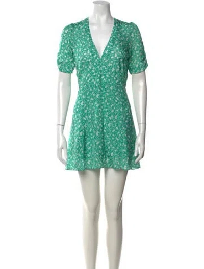 Pre-owned Réalisation Par Silk Mini Dress In Green