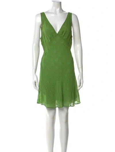 Pre-owned Réalisation Par Silk Mini Dress In Green