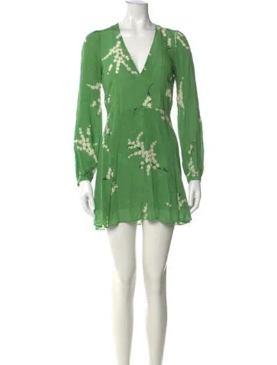 Pre-owned Réalisation Par Silk Mini Dress In Green