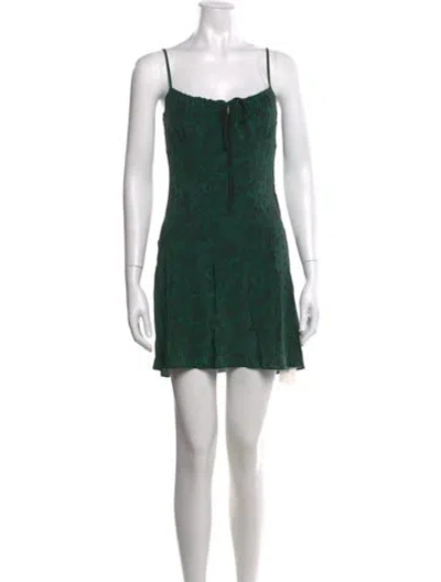 Pre-owned Réalisation Par Silk Mini Dress In Green