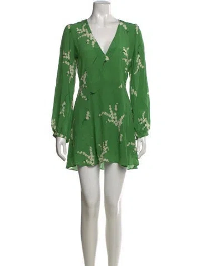 Pre-owned Réalisation Par Silk Mini Dress In Green