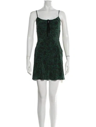 Pre-owned Réalisation Par Silk Mini Dress In Green