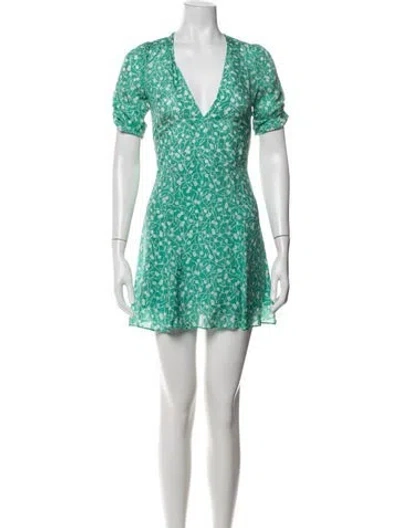 Pre-owned Réalisation Par Silk Mini Dress In Green