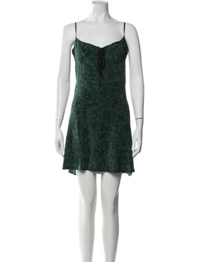 Pre-owned Réalisation Par Silk Mini Dress In Green