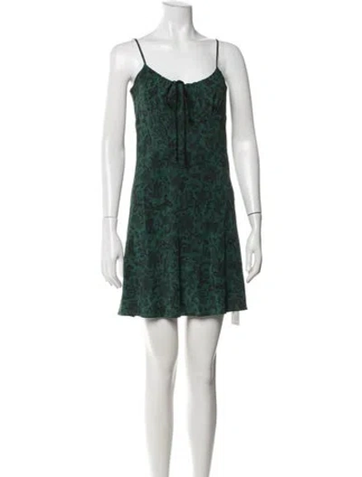 Pre-owned Réalisation Par Silk Mini Dress In Green