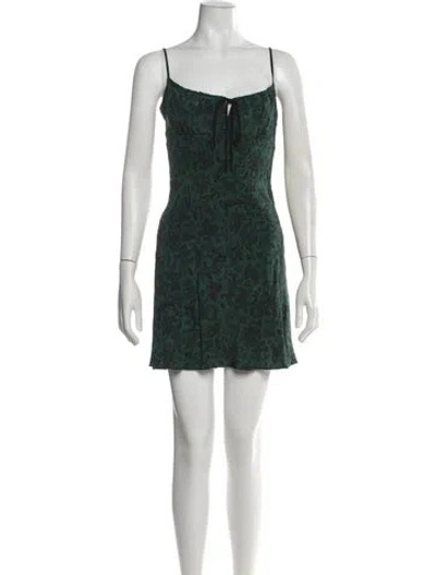 Pre-owned Réalisation Par Silk Mini Dress In Green
