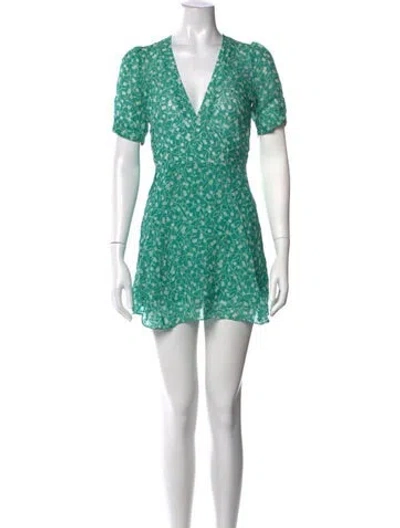 Pre-owned Réalisation Par Silk Mini Dress In Green