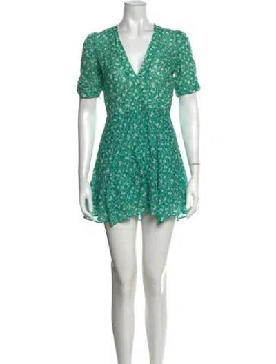 Pre-owned Réalisation Par Silk Mini Dress In Green