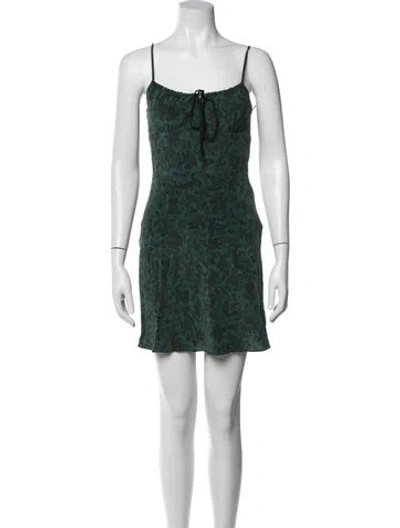 Pre-owned Réalisation Par Silk Mini Dress In Green
